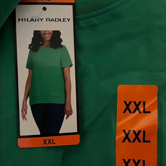 NWT Hilary Radley Women's Short Sleeve Blouse Green - Picture 9 of 9